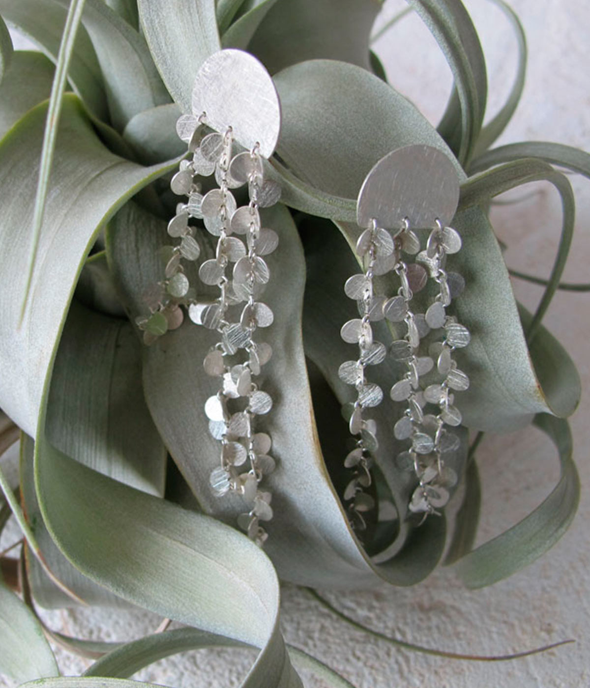 Papallones silver earrings