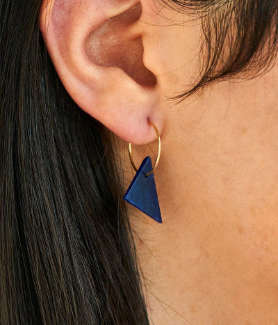Sodalite triangle earrings
