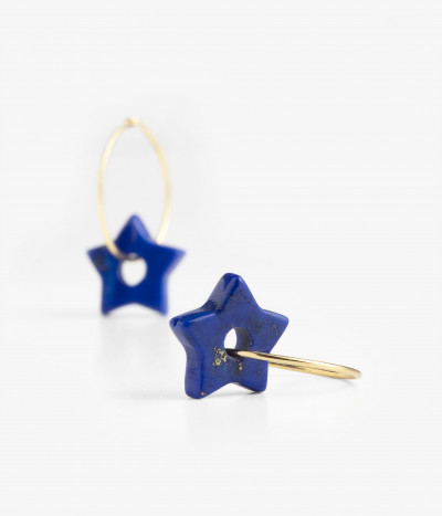 Lapis lazuli star earrings