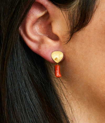 Supple Coral Earrings