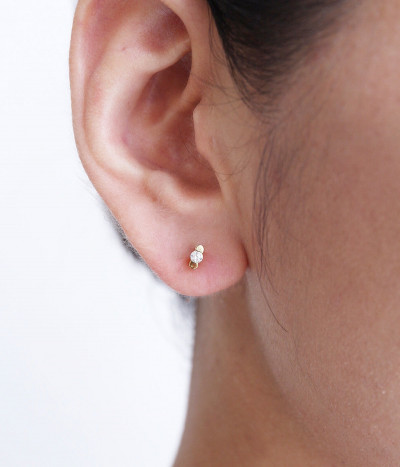 TWEET earrings sapphires ocean blue.