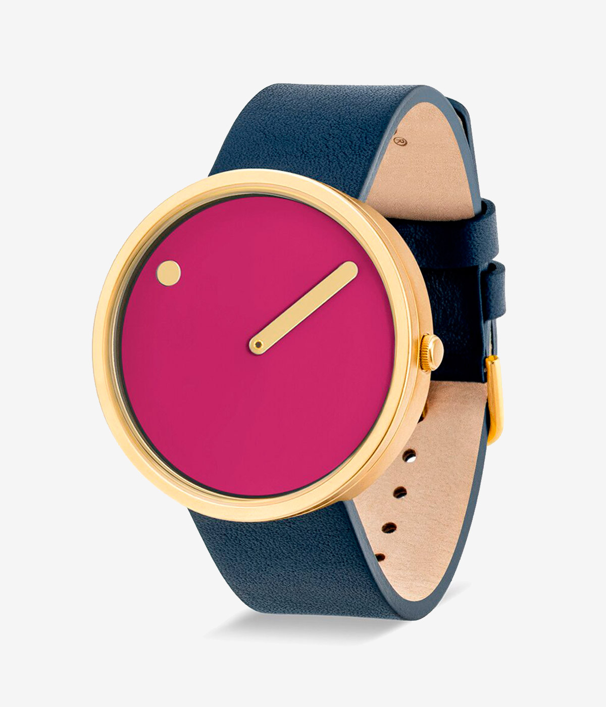 PINK DIAL / BLUE LEATHER STRAP 40 mm