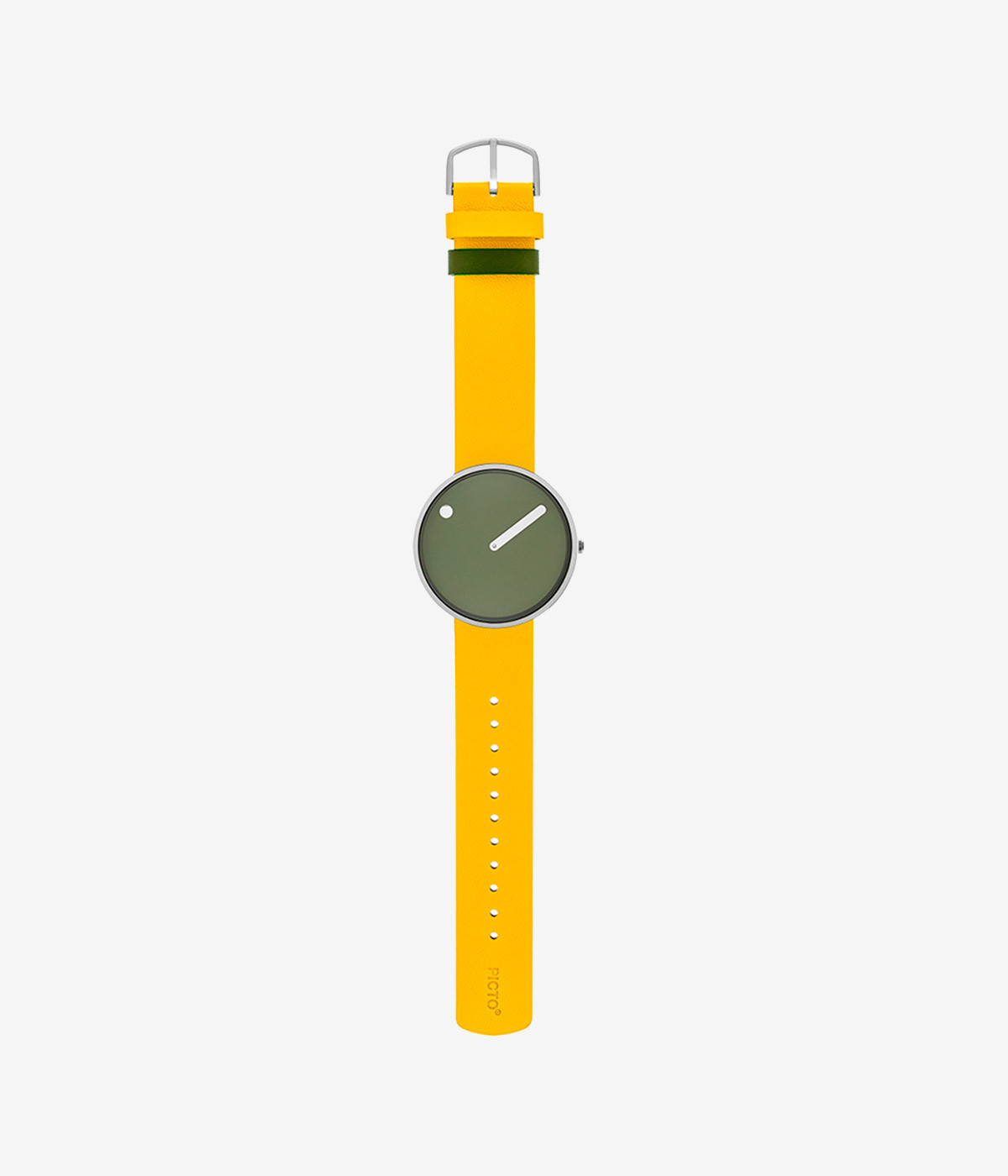 OLIVE GREEN DIAL / YELLOW LEATHER STRAP 40 mm