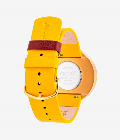 RED DIAL / YELLOW LEATHER STRAP 40 mm