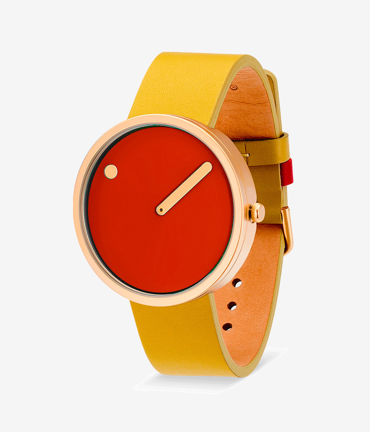 RED DIAL / YELLOW LEATHER STRAP 40 mm