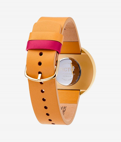 PINK DIAL / BROWN LEATHER STRAP 40 mm