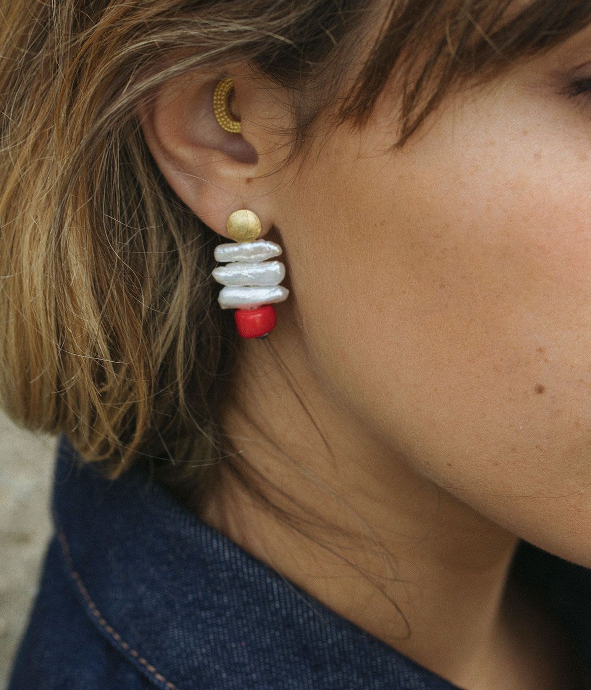 Amazonite Coral earrings