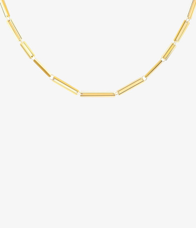 Gold rectangle necklace 40 cm