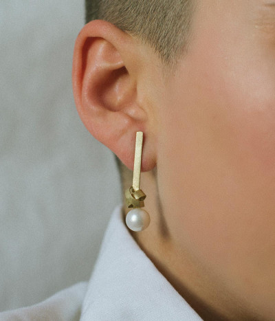 Long love knot earrings