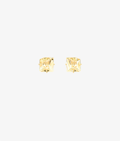 Gold earrings golden beryls