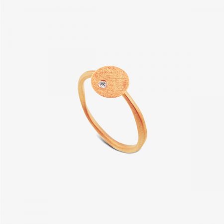 Anillo Flô 8mm y diamante 0,025ct
