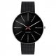 Arne Jacobsen BANKERS 40 MM / MALLA ACERO NEGRA / ESFERA NEGRA