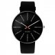 Arne Jacobsen BANKERS 40 MM / CORREA PIEL NEGRA / ESFERA NEGRA