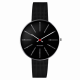 Arne Jacobsen BANKERS 34 MM / MALLA ACERO NEGRA / ESFERA NEGRA