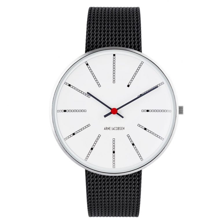 Arne Jacobsen BANKERS 40 MM / MALLA ACERO NEGRA