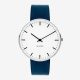 Arne Jacobsen CITY HALL40 MM / PIEL AZUL / ESFERA BLANCA