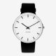 Arne Jacobsen CITY HALL 40 MM / PIEL NEGRA / ESFERA BLANCA