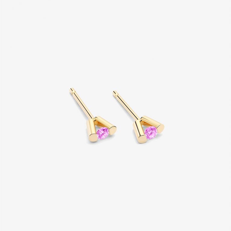Pendientes Tweet zafiro rosa