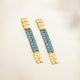 Pendientes oro y titanio Aigua 75mm