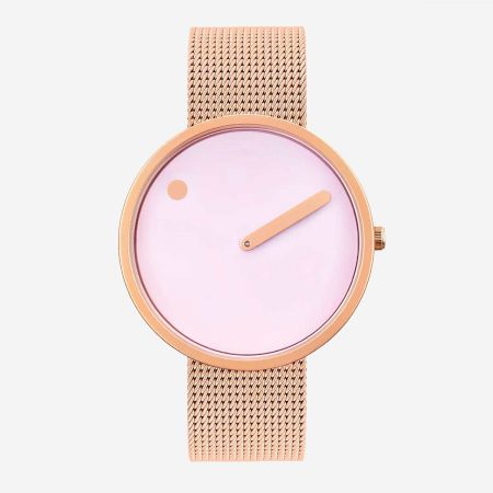 PICTO 40 MM / ROSA ROTO / MALLA DE ORO ROSA MATE