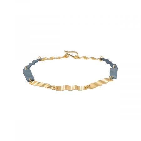 Pulsera oro y titanio Aigua