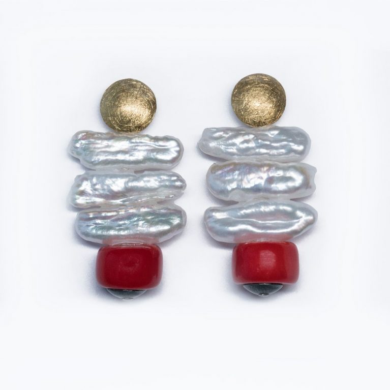 Pendientes Amazonita Coral