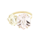 Anillo Klar berilo dorado y morganita