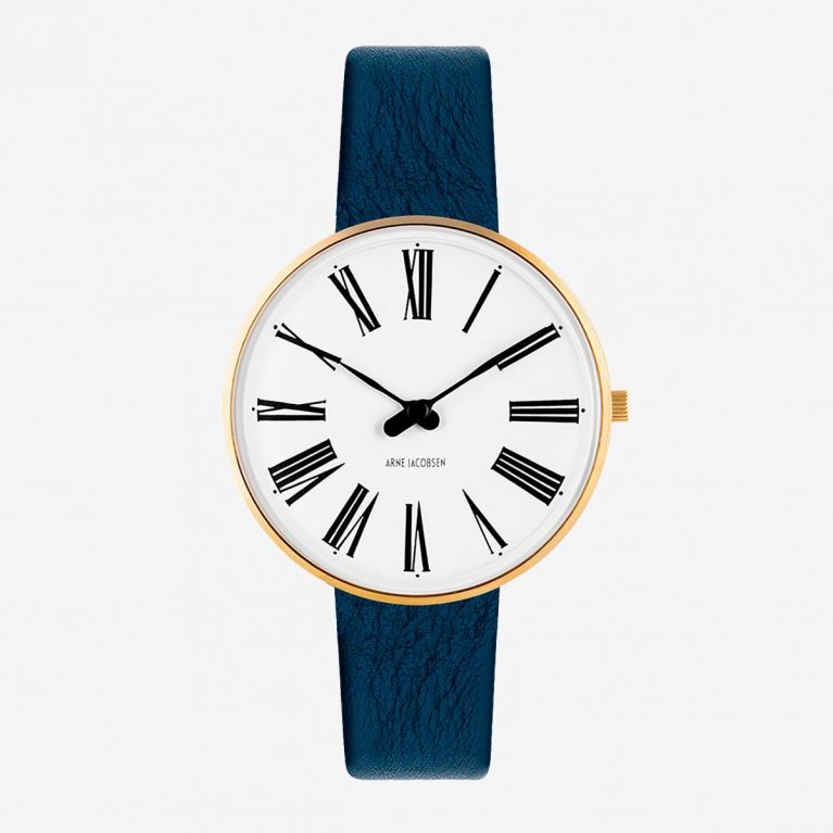 Arne Jacobsen ROMAN 34 MM / PIEL AZUL