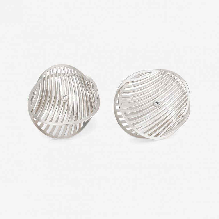 Pendientes Mirage Round Platino
