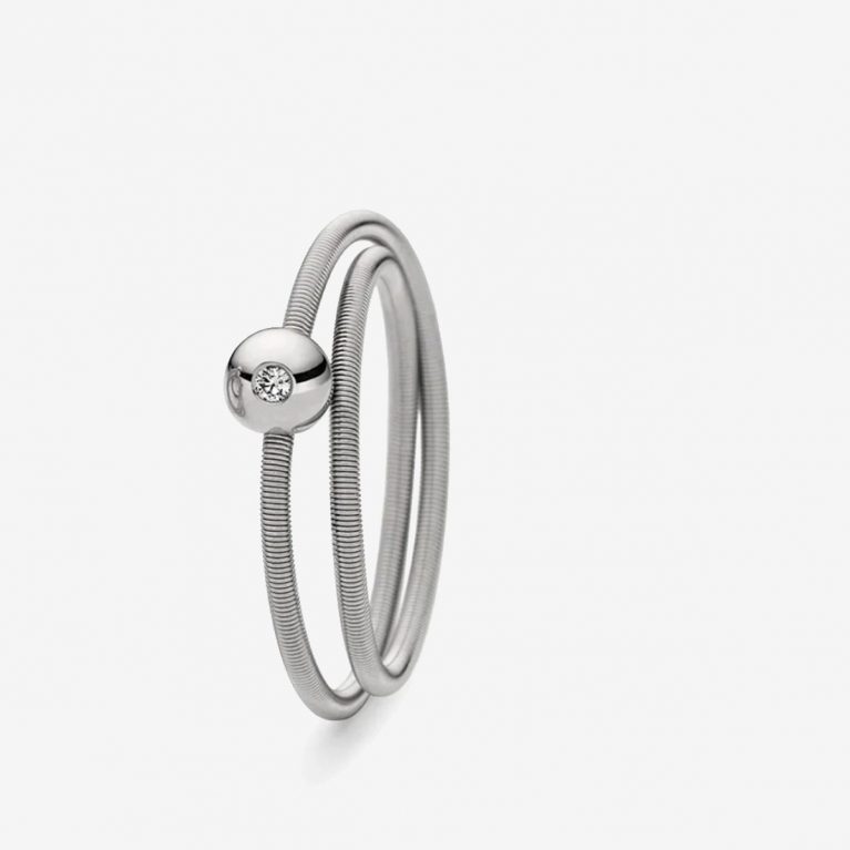 Anillo Colette 2 Vueltas Platino Brillante