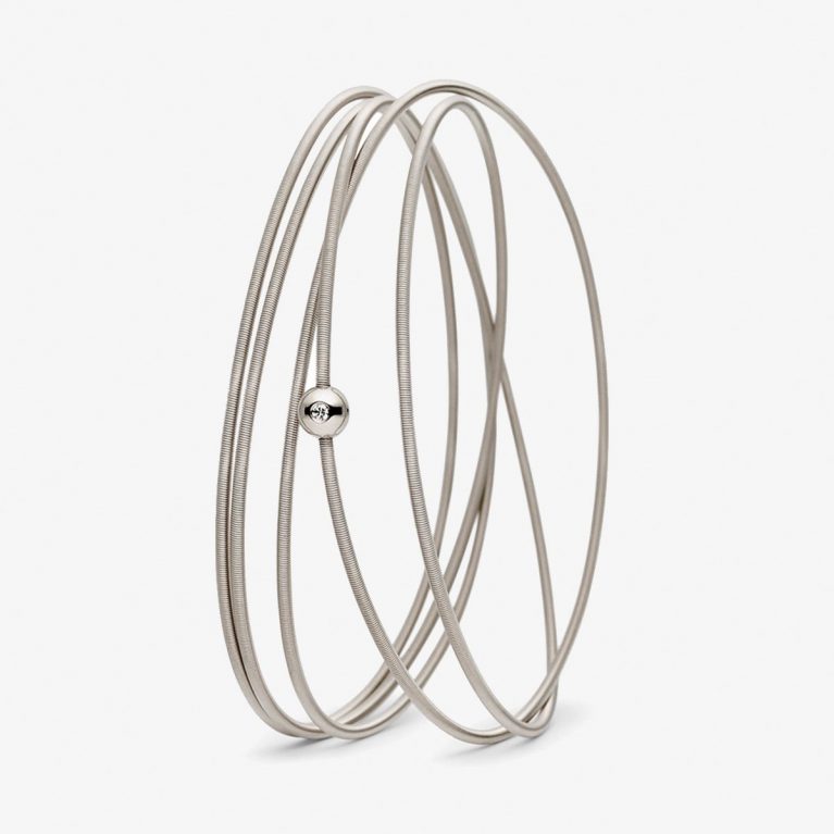 Pulsera Colette 5 Vueltas Diamante Platino