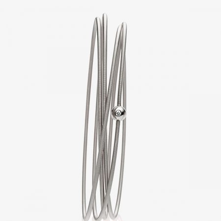 Pulsera Colette 4 Vueltas Diamante Platino