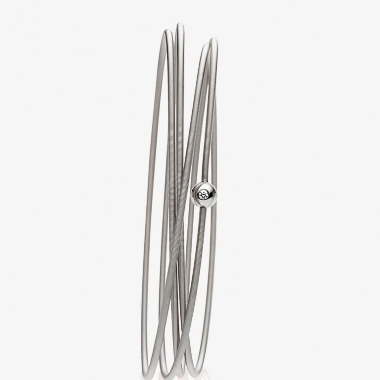 Pulsera Colette 4 Vueltas Diamante Platino