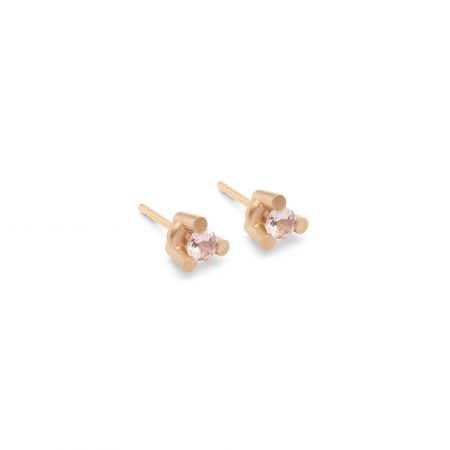 Pendientes Trin turmalinas rosas 0,48ct.
