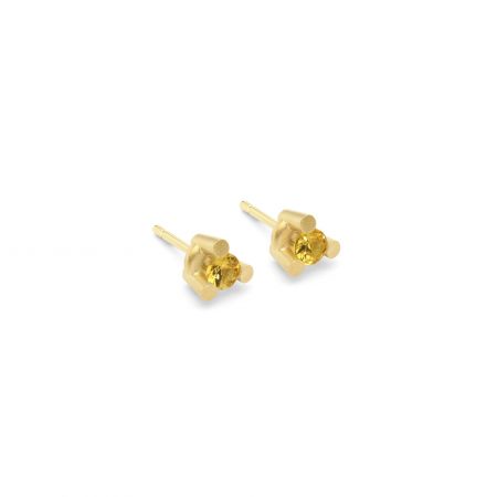 Pendientes Trin zafiros amarillos 0,49ct.