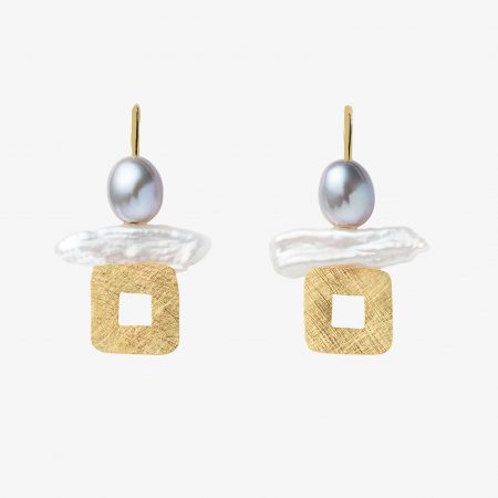 Pendientes Contraste de Perlas
