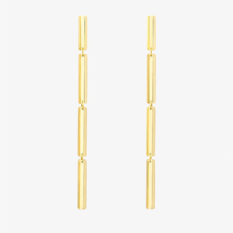Pendientes Via Rectángulo extralargos