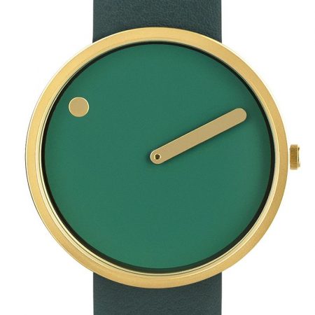 PICTO 40 MM / VERDE POLVO / PIEL VERDE HIERBA