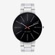 Arne Jacobsen BANKERS 40 MM / CORREA ACERO / ESFERA NEGRA