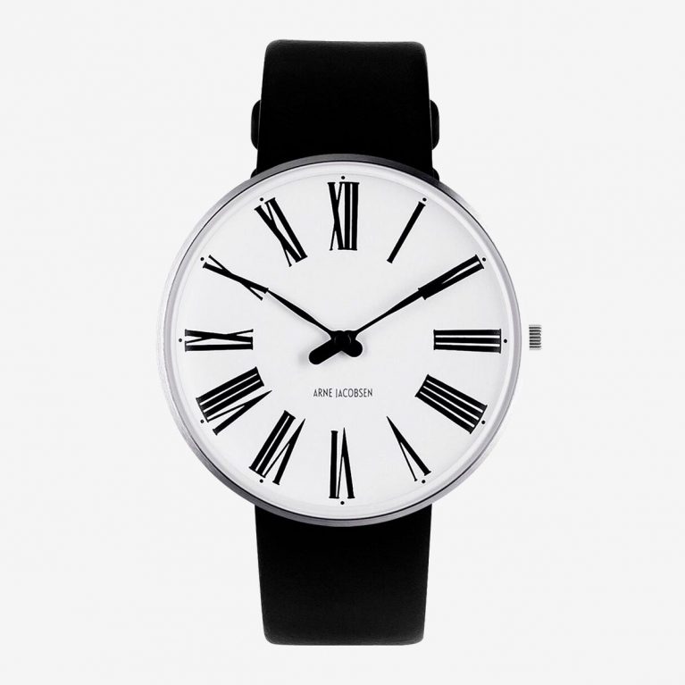 Arne Jacobsen ROMAN 40 MM / PIEL NEGRA