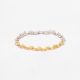 Brazalete oro y plata Papallones 19cm