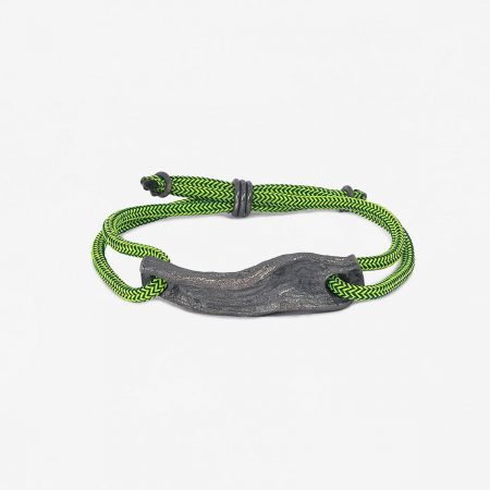 Brazalete plata Romaní con cordón, grueso