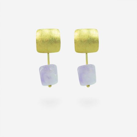 Pendientes Natural Pink Square