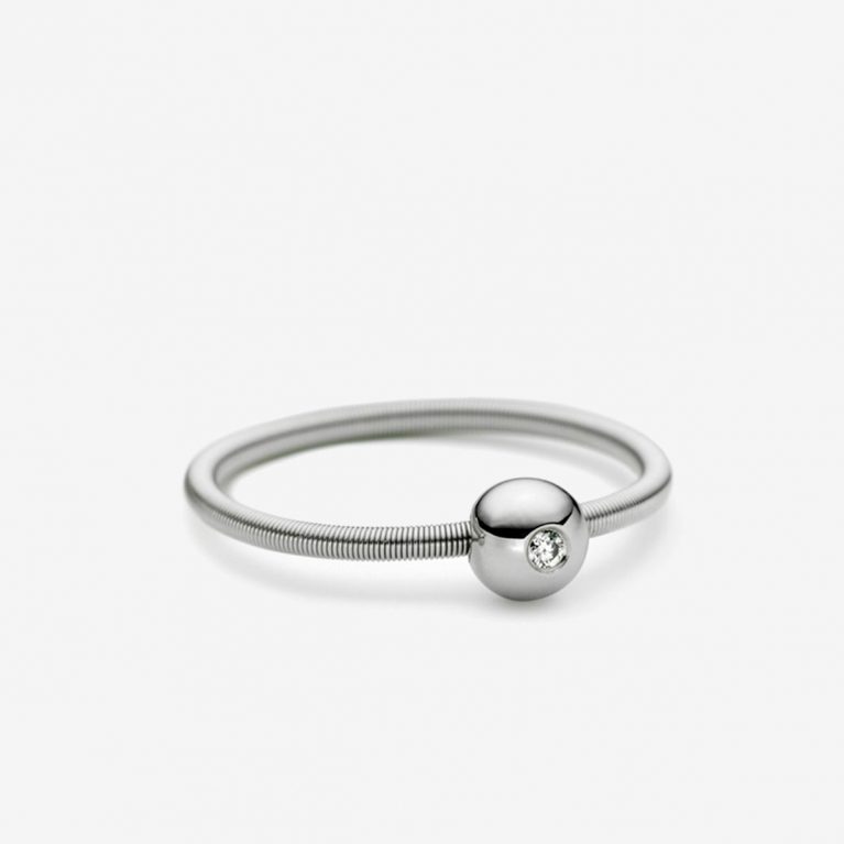 Anillo Colette 1 Vuelta Platino Brillante