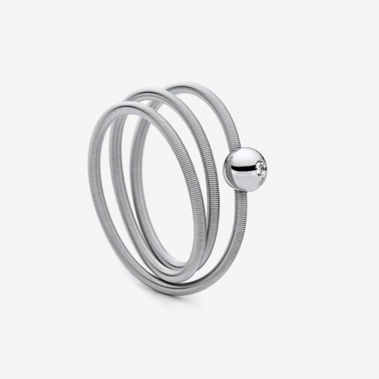 Anillo Colette 3 Vueltas Platino Brillante