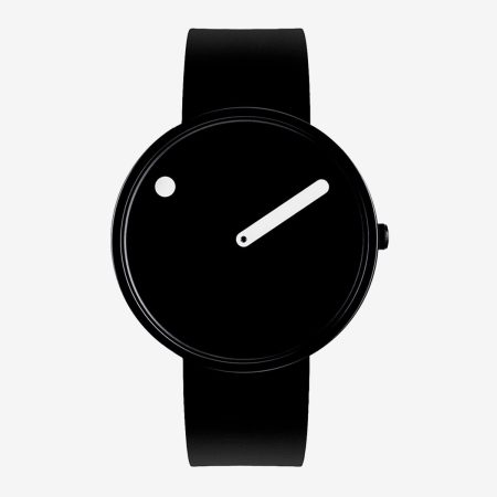 PICTO 40 MM / NEGRA / PIEL NEGRA
