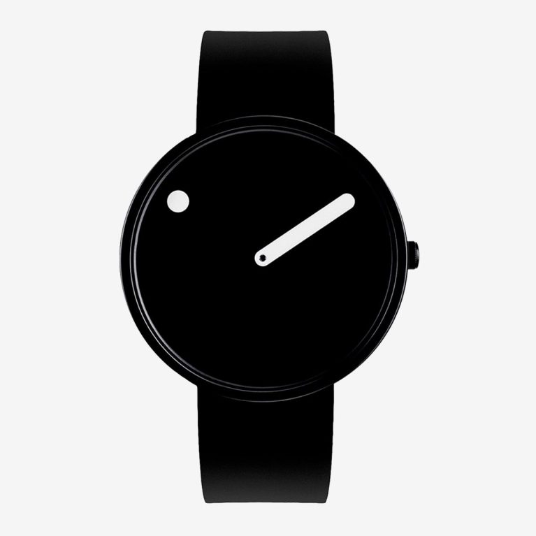 PICTO 40 MM / NEGRA / PIEL NEGRA
