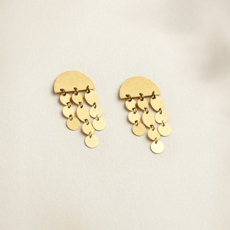 Pendientes oro Party 3 tiras 30mm