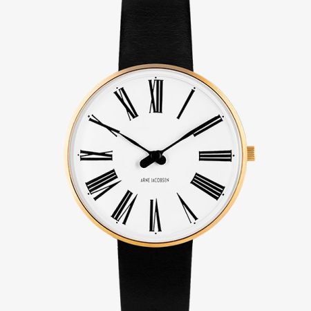 Arne Jacobsen ROMAN 34 MM / PIEL NEGRA