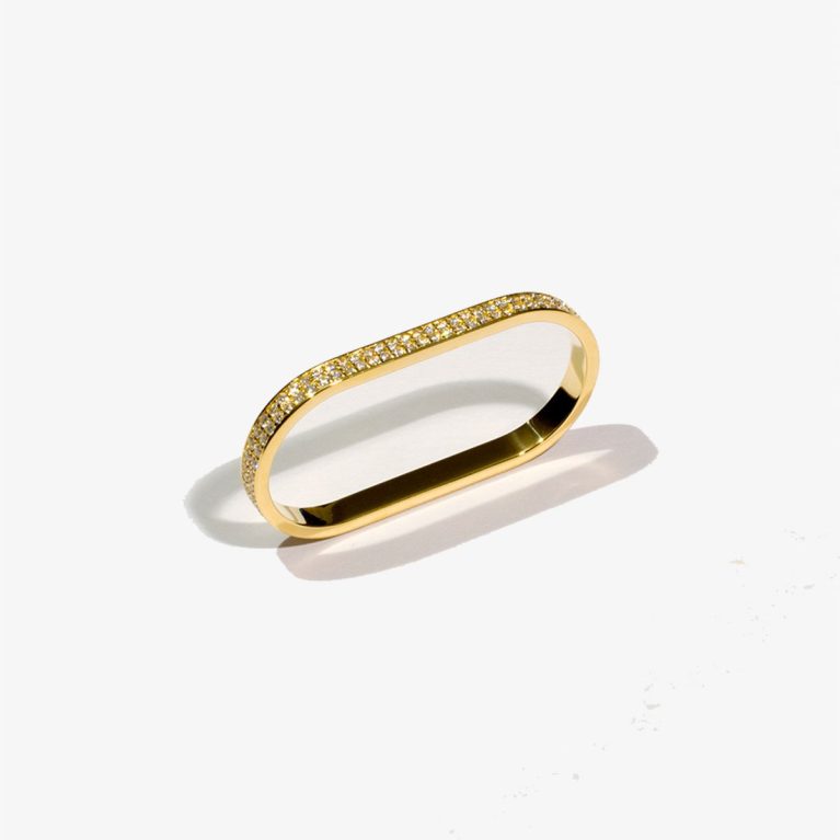 Anillo Doble Nº 36-16 One Side Diamonds